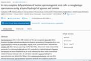 In vitro complete differentiation of human spermatogonial stem cells to morphologic spermatozoa using a hybrid hydrogel of agarose and laminin